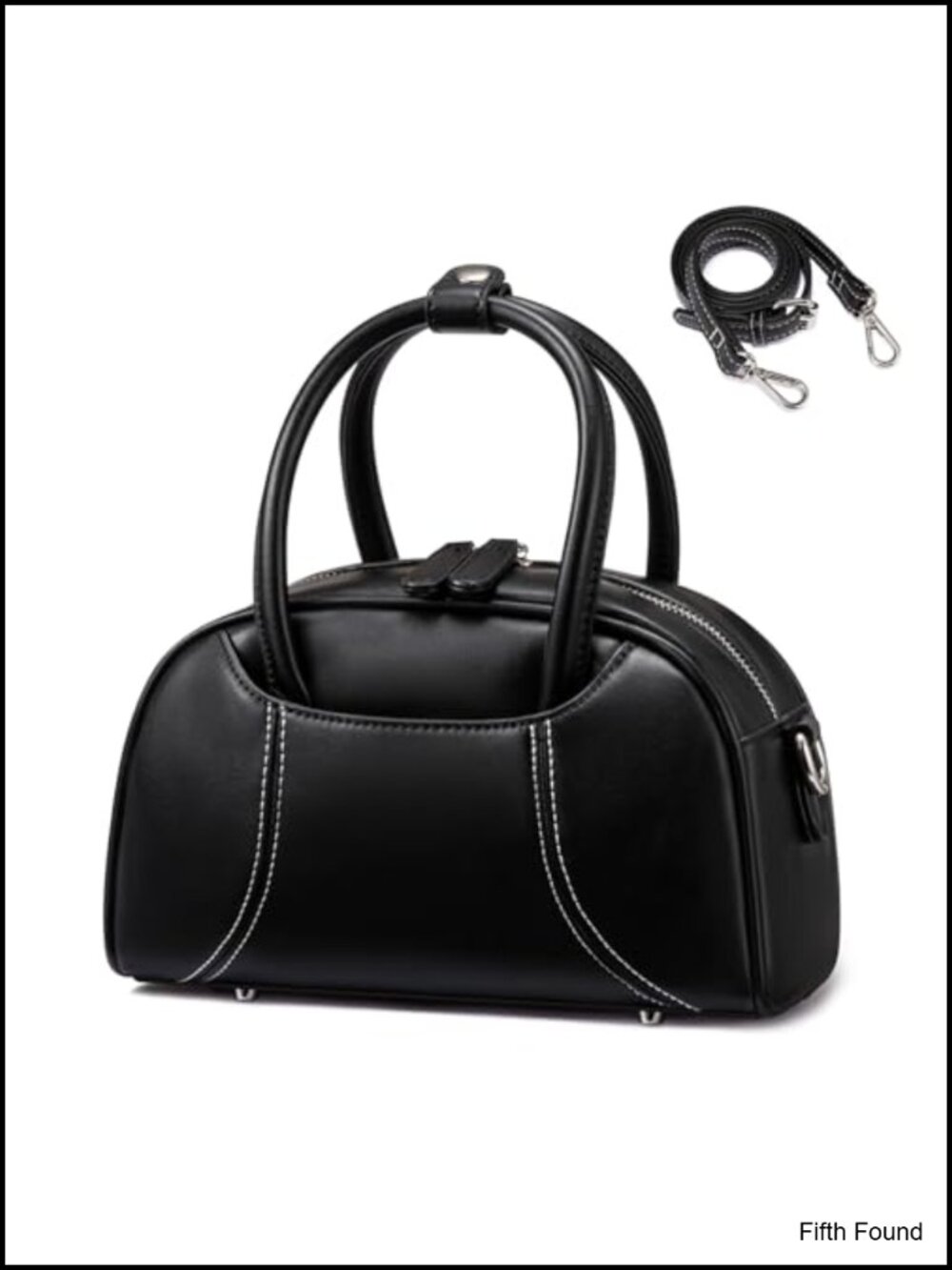 Leather Crossbody Bag with RFID Blocking, Adjustable Strap